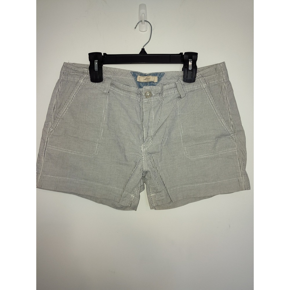 Levis Womens Hickory Stripe Shorts Blue White Nautical Casual Size 12/31
